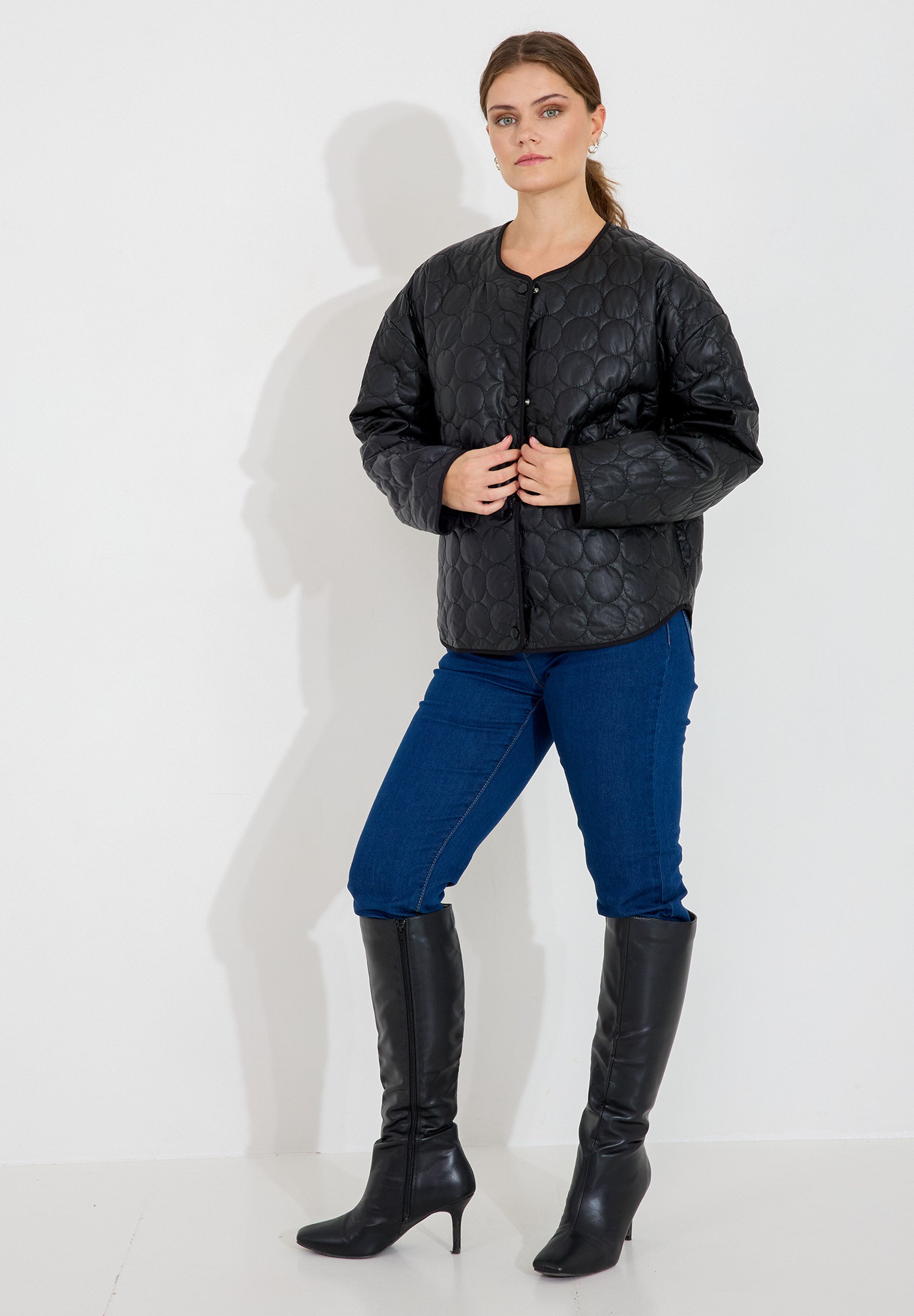 Jacka Faux Leather - Svart