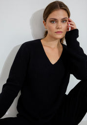 Tröja V-neck - Svart