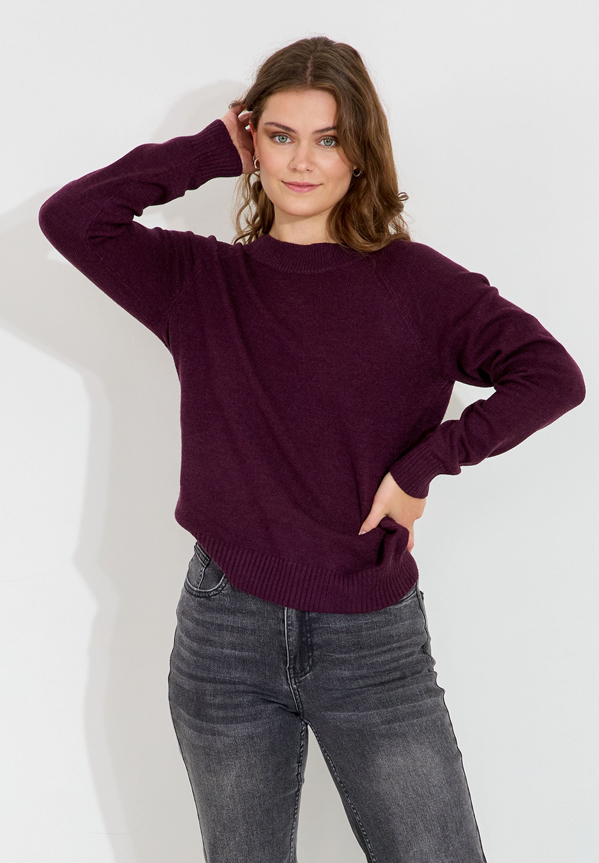 Tröja O-neck - Wine