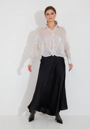 Blus med silverlyster - Silver