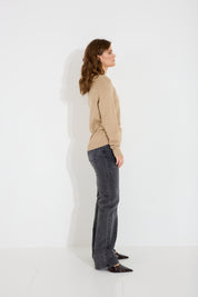 Tröja O-neck - Beige