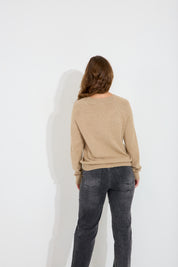 Tröja O-neck - Beige
