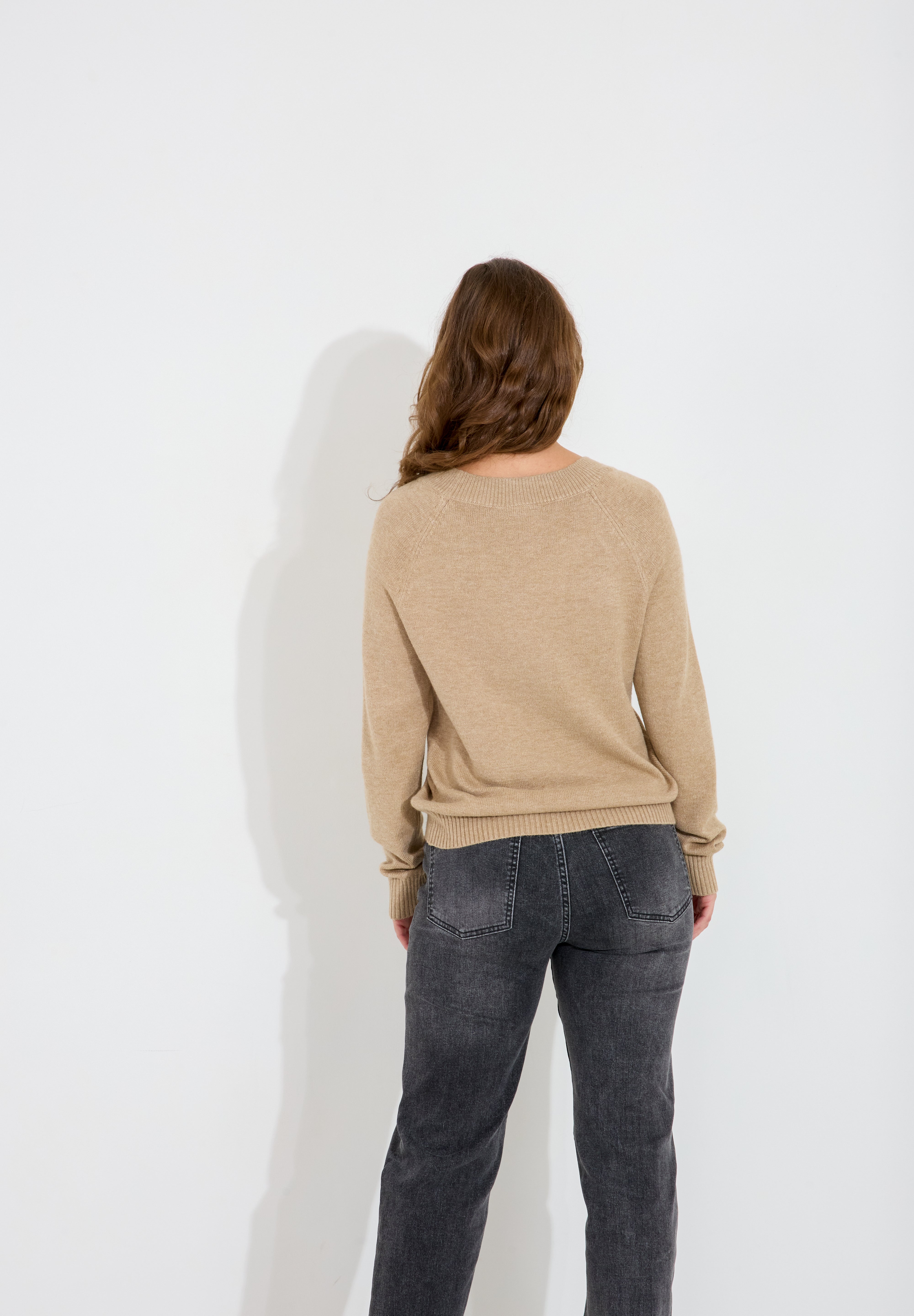 Tröja O-neck - Beige