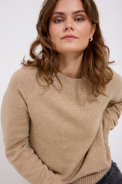 Tröja O-neck - Beige