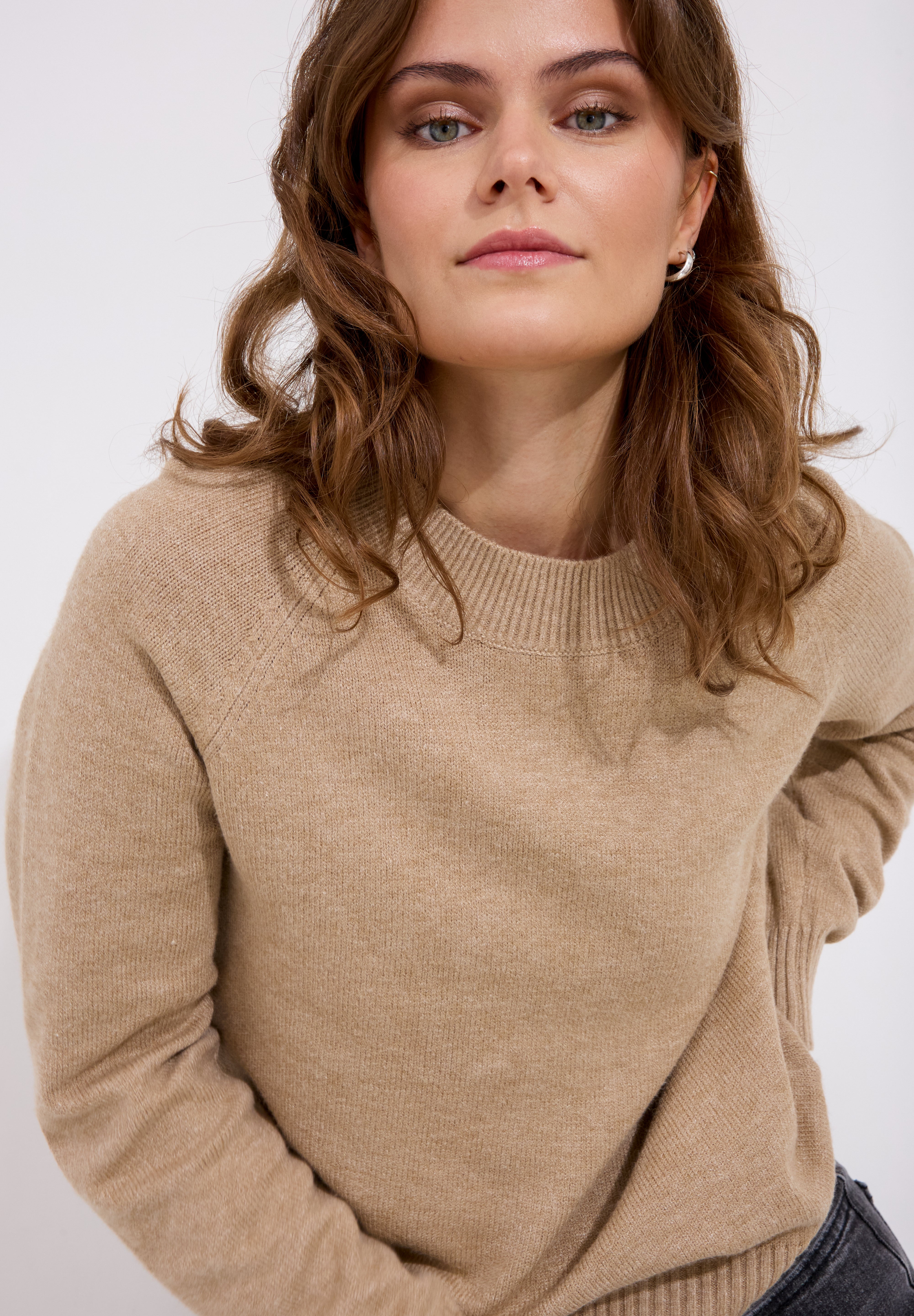 Tröja O-neck - Beige