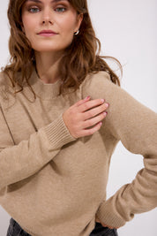 Tröja O-neck - Beige