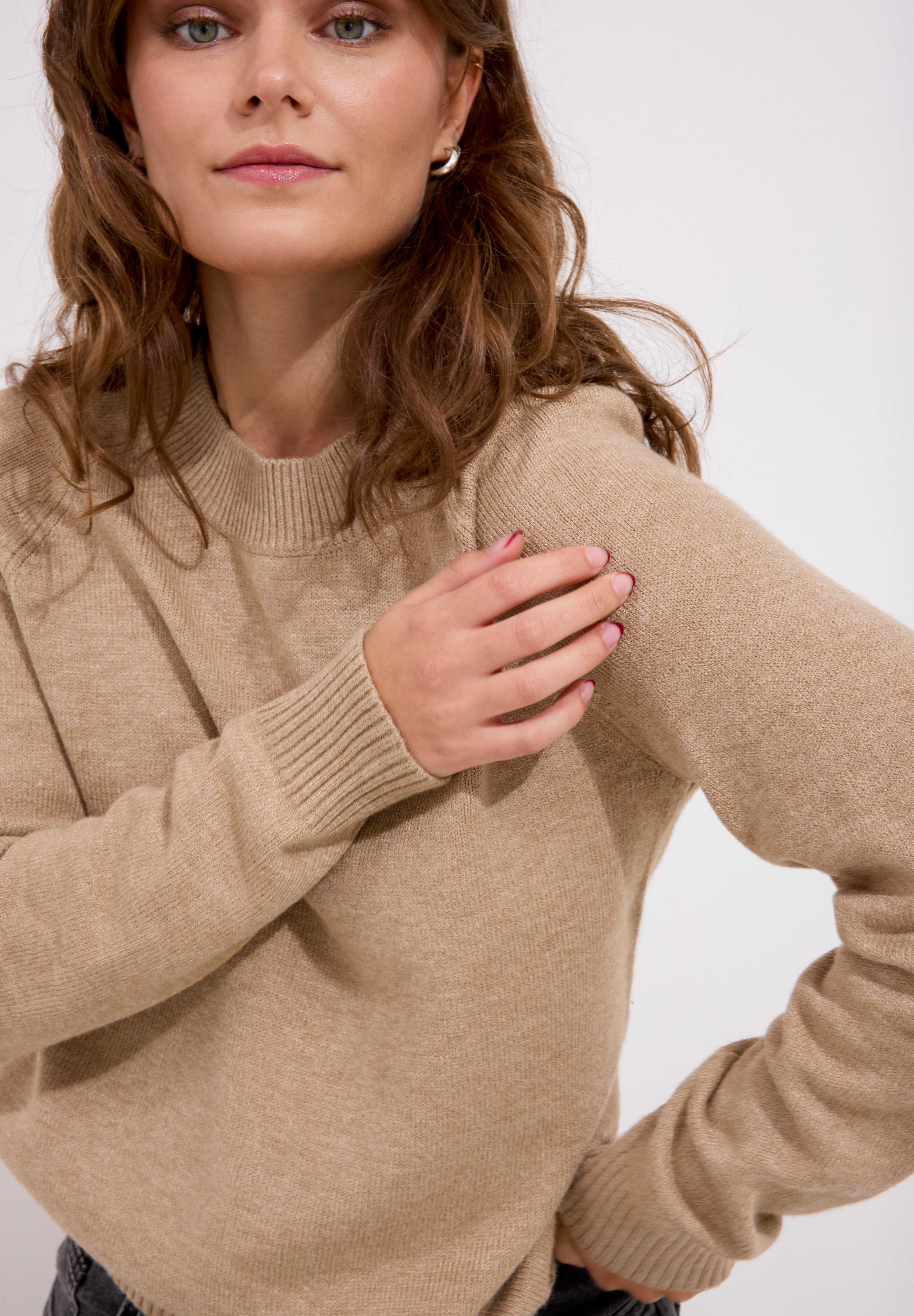 Tröja O-neck - Beige