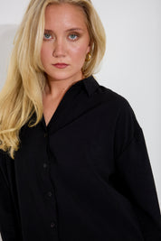 Blus med krage - Svart