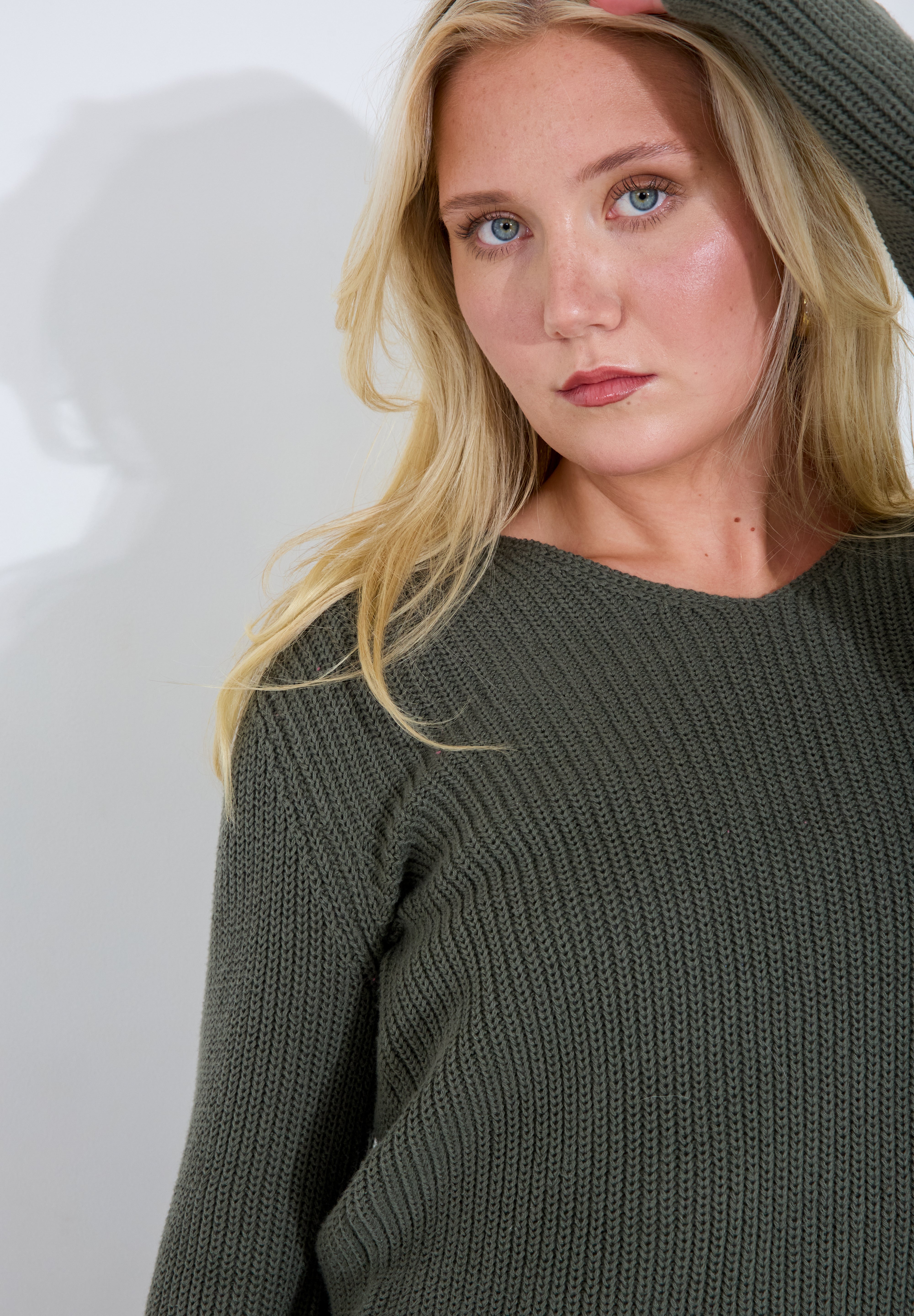 Tröja V-neck - Grön