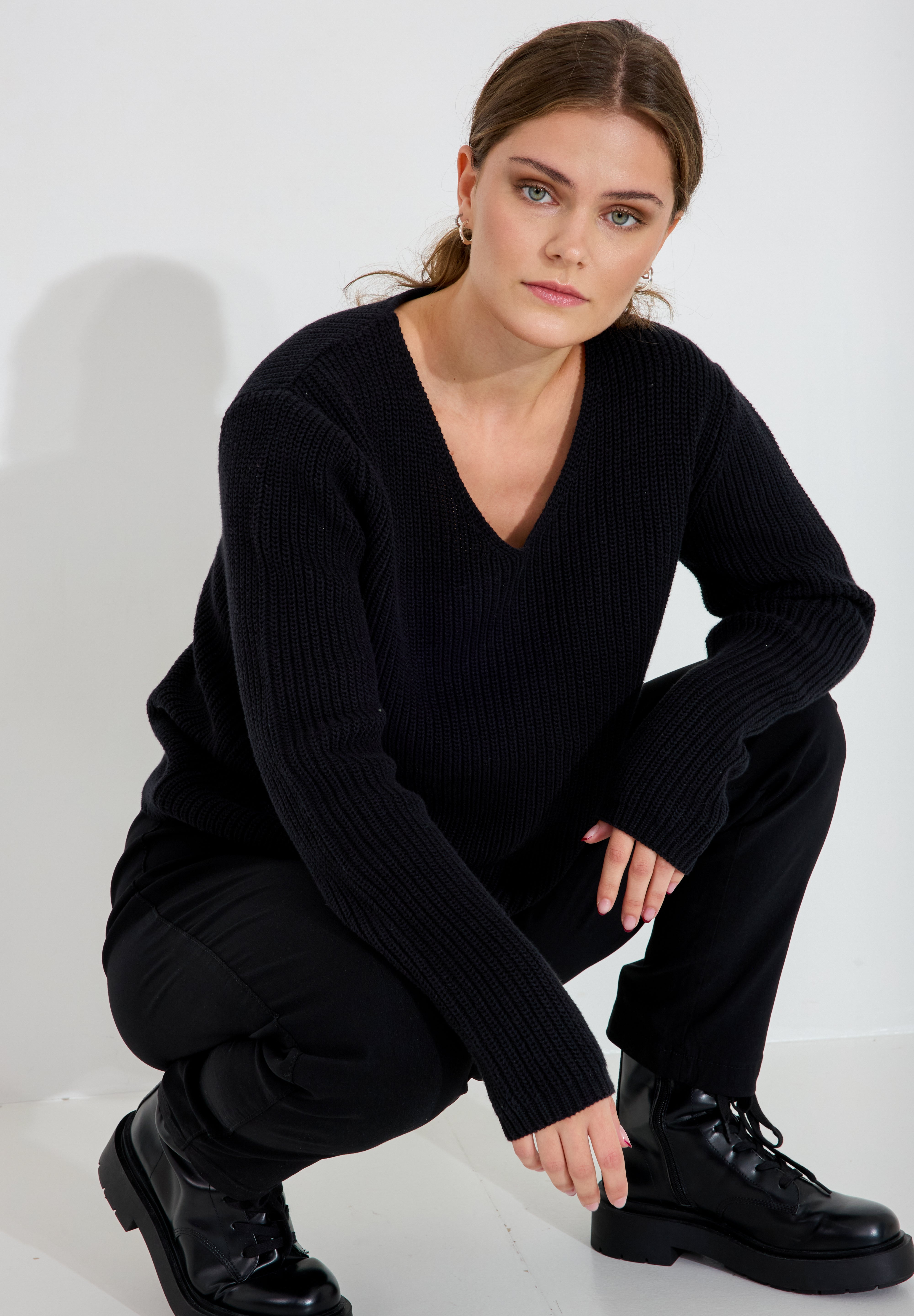 Tröja V-neck - Svart
