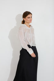 Blus med silverlyster - Silver