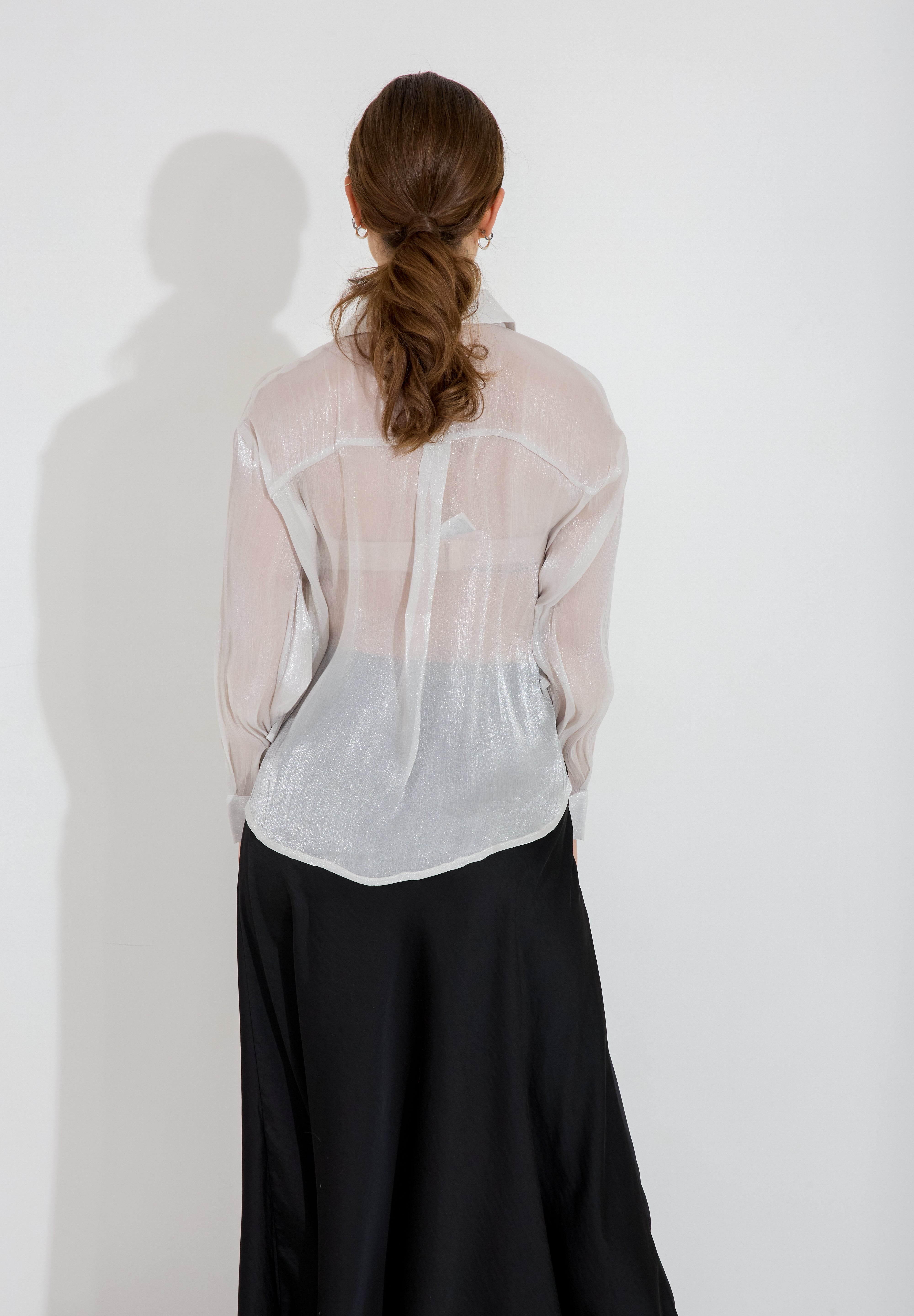 Blus med silverlyster - Silver