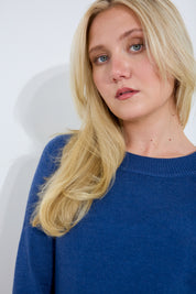 Tröja O-neck - Denim Blue