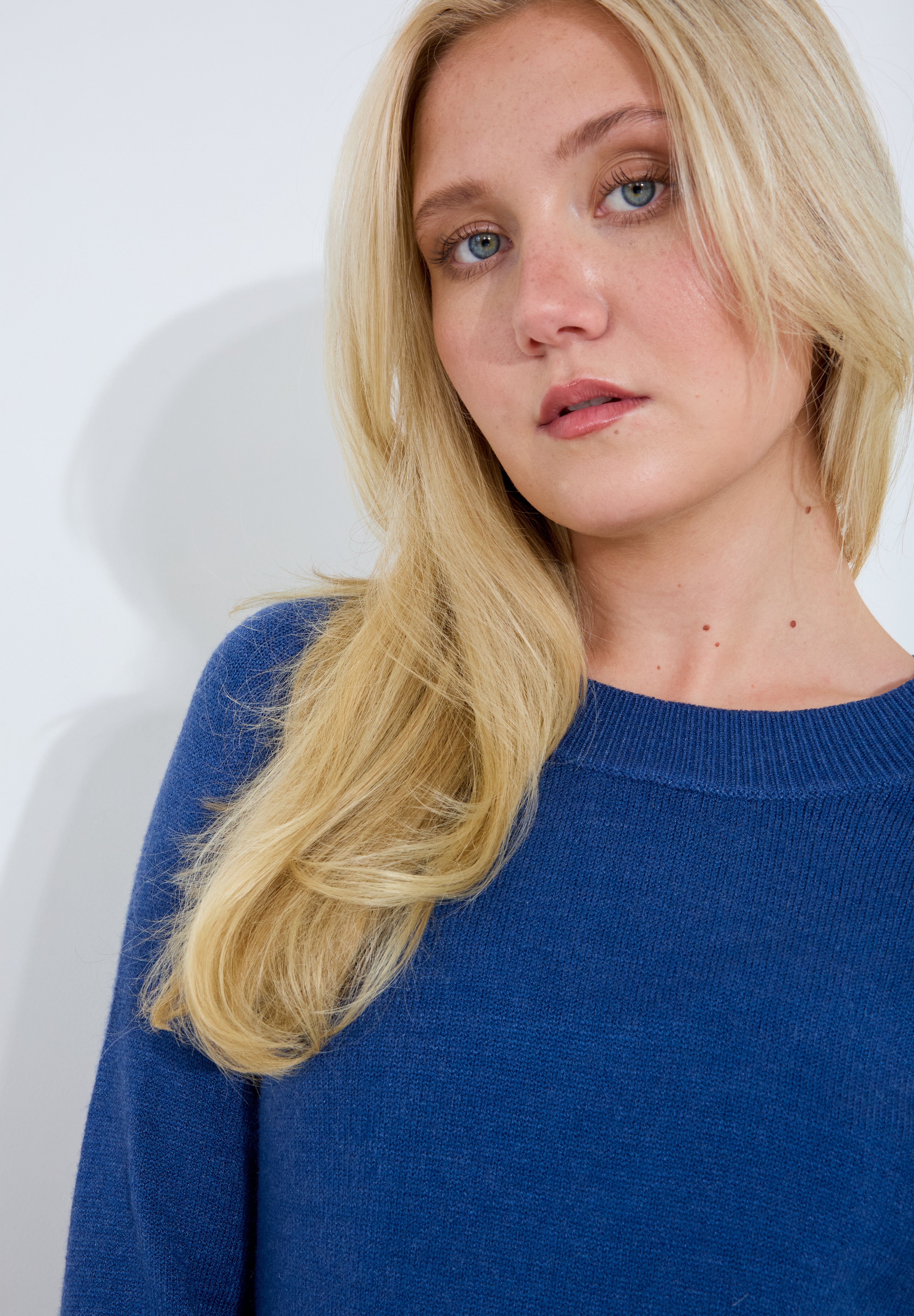 Tröja O-neck - Denim Blue