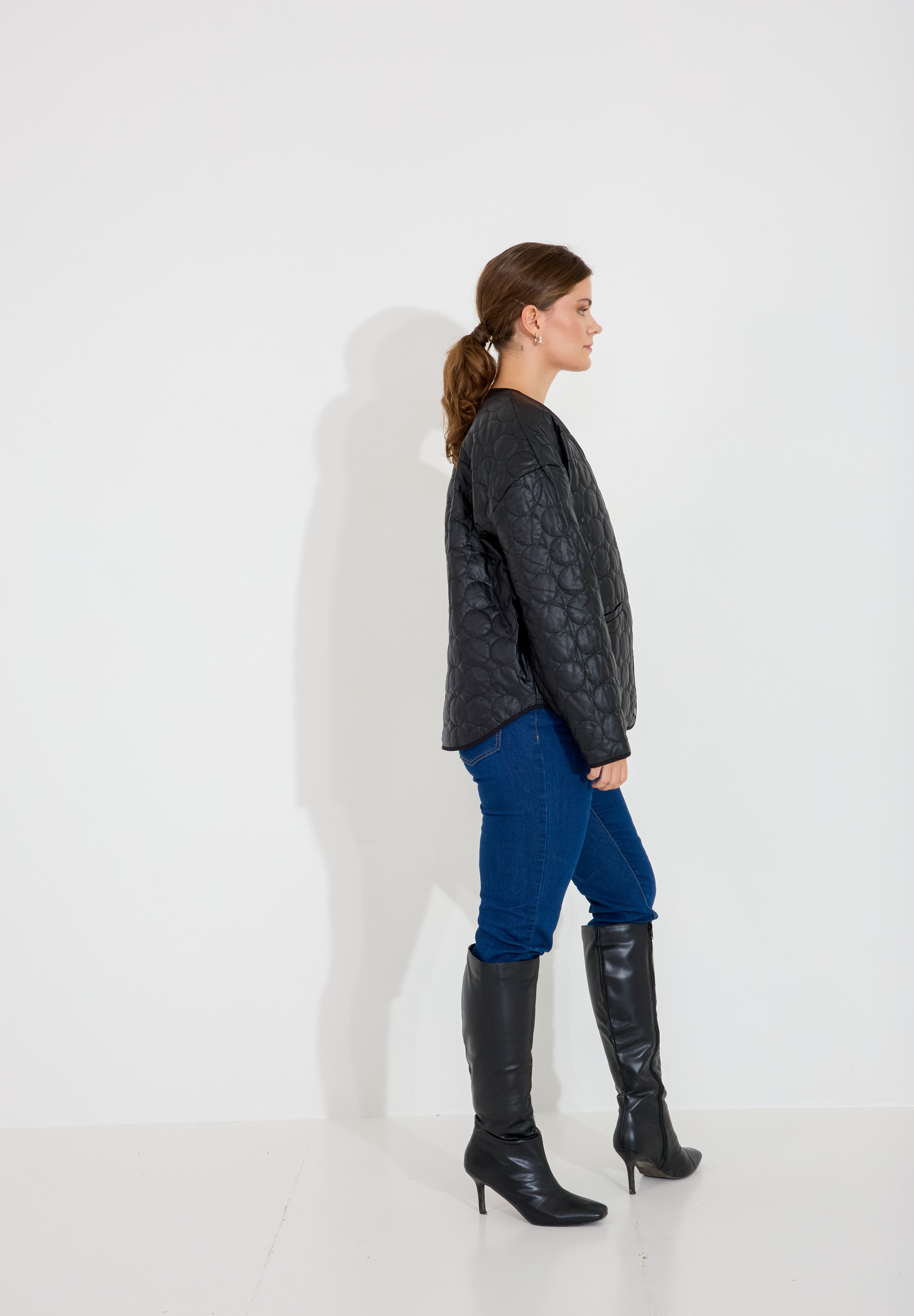 Jacka Faux Leather - Svart