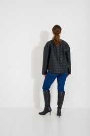 Jacka Faux Leather - Svart