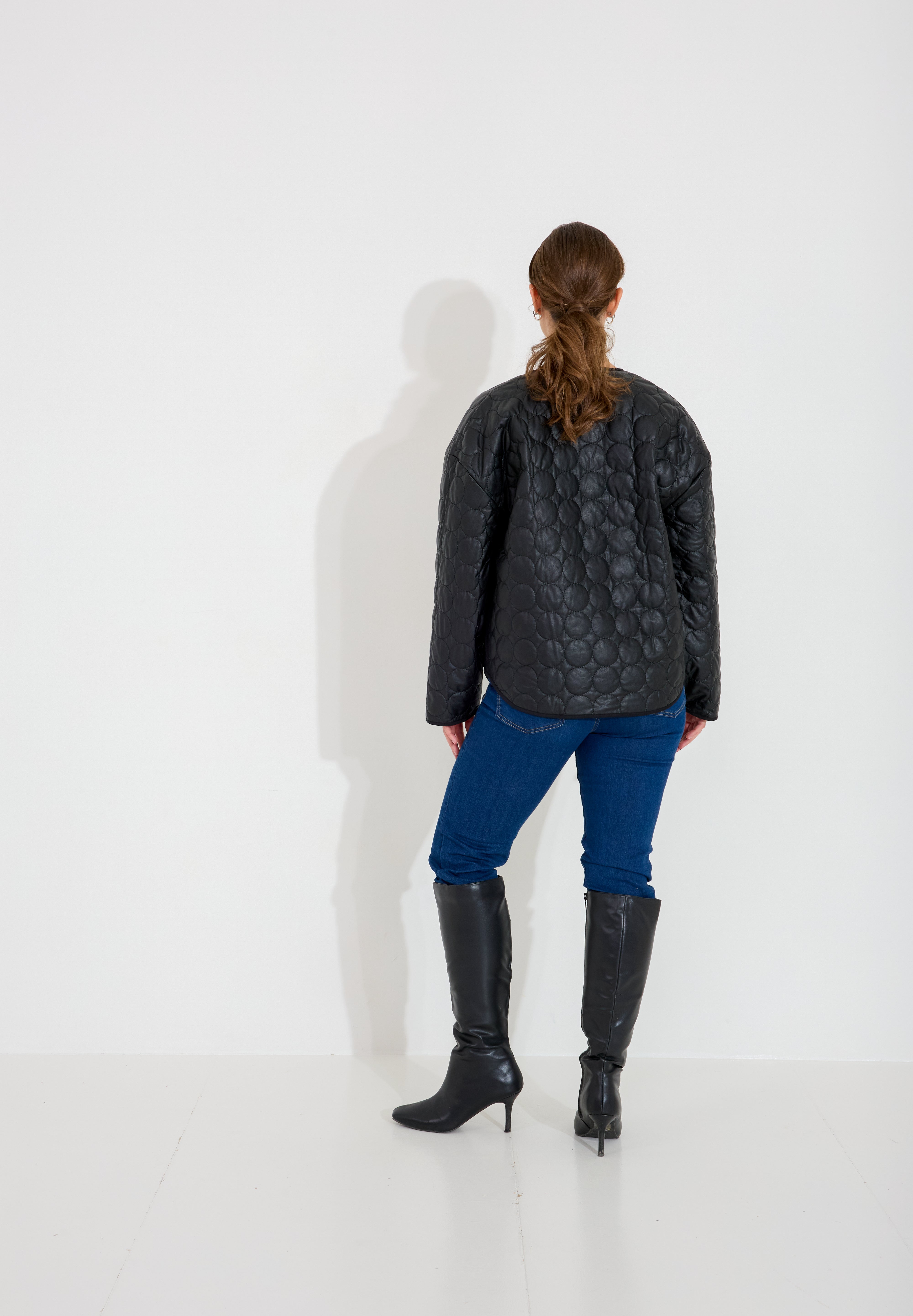 Jacka Faux Leather - Svart