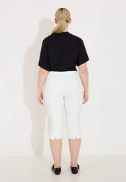 T-shirt figurnära med vida ärmar - Vit