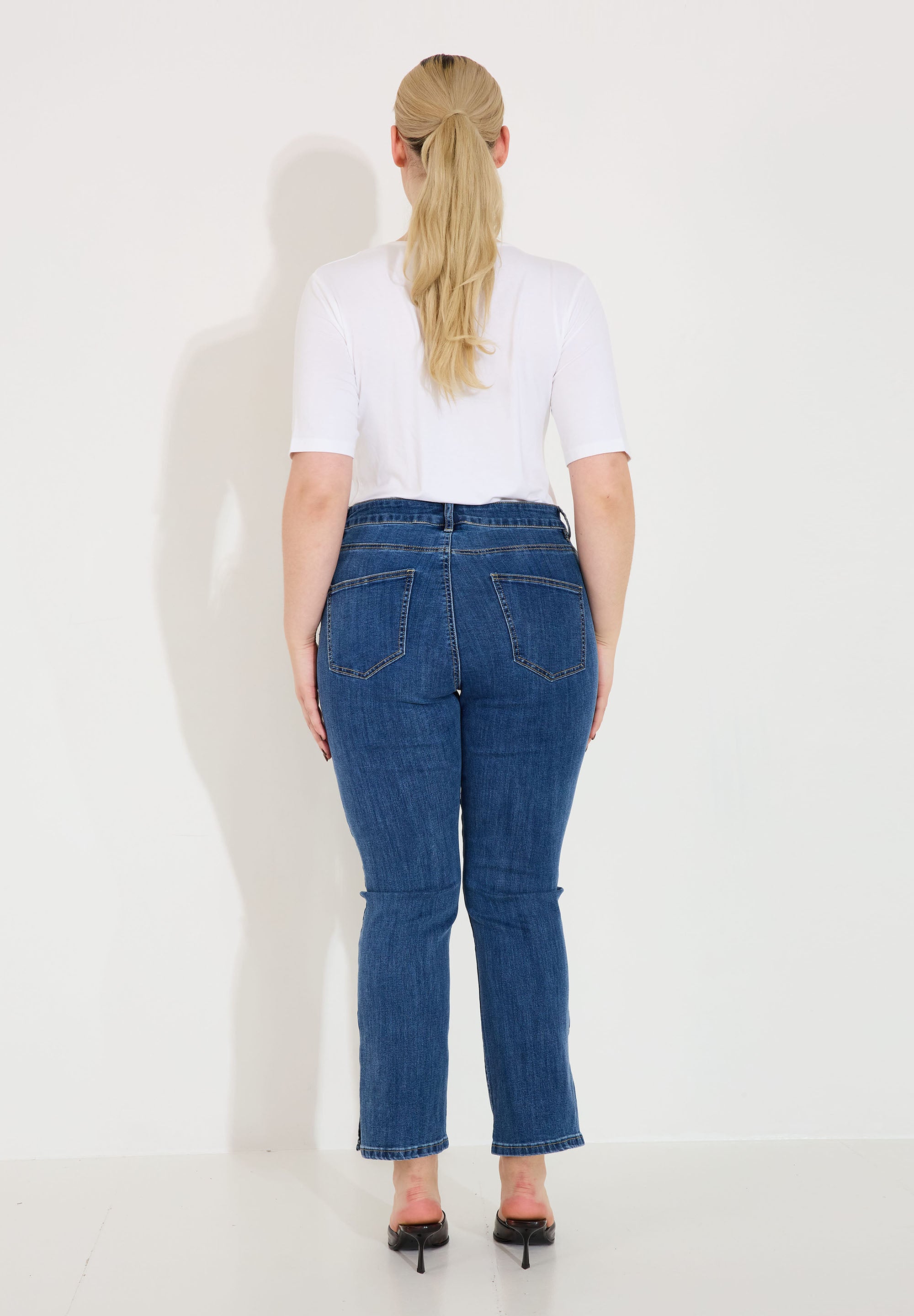 Jeans ankellängd - Midblue