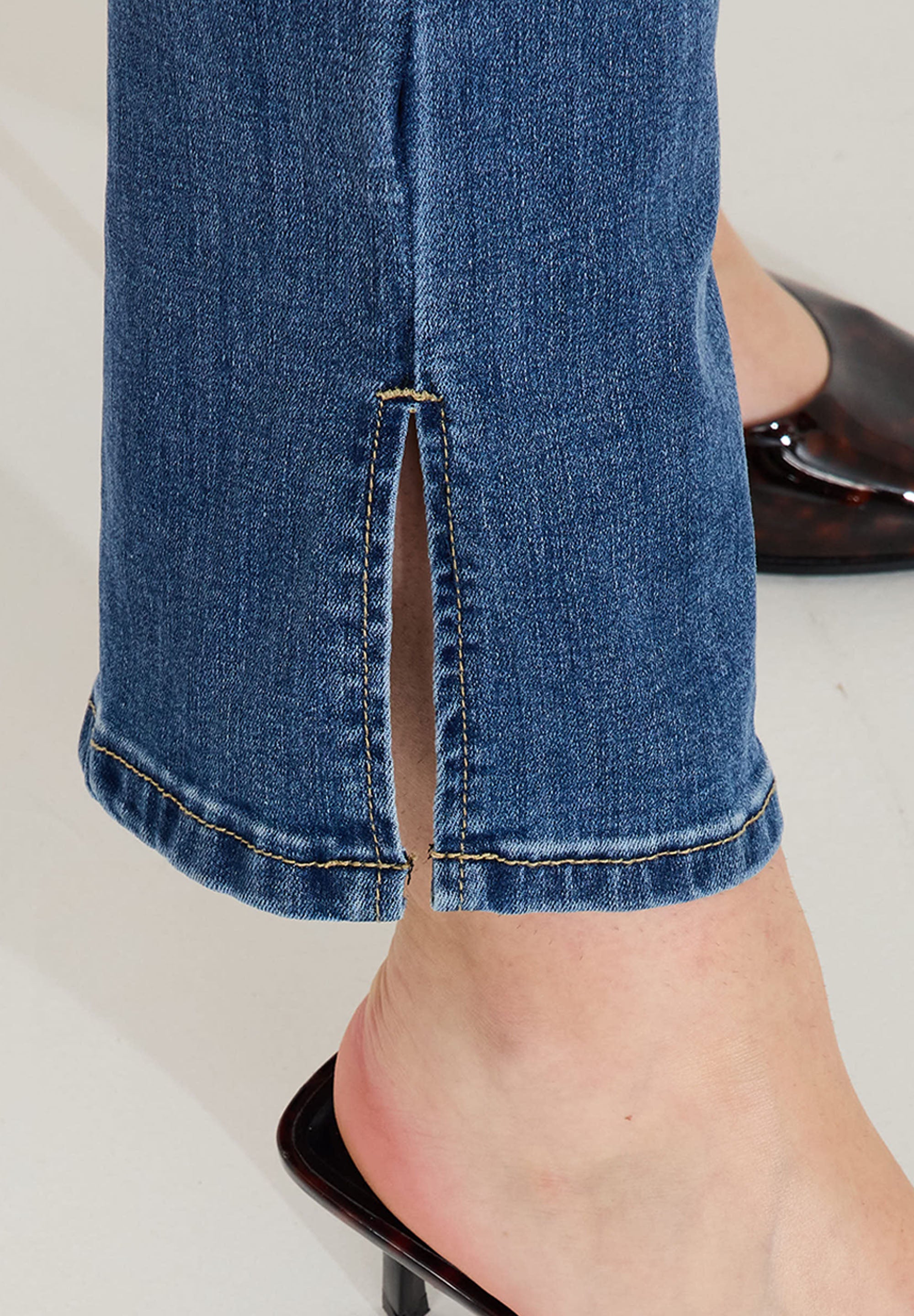 Jeans ankellängd - Midblue