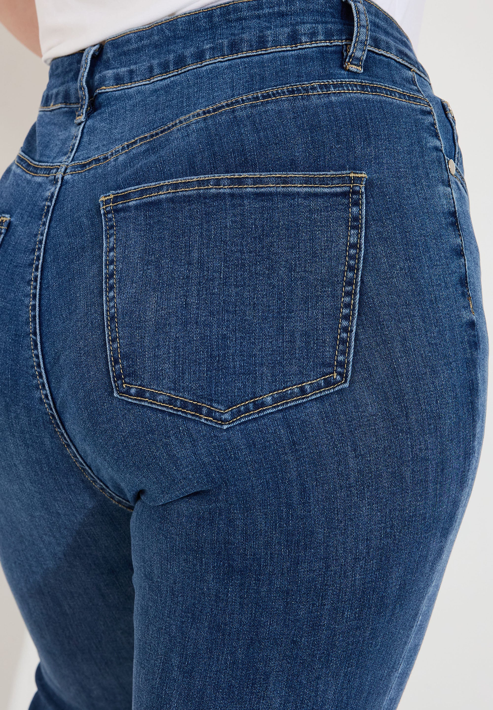 Jeans ankellängd - Midblue