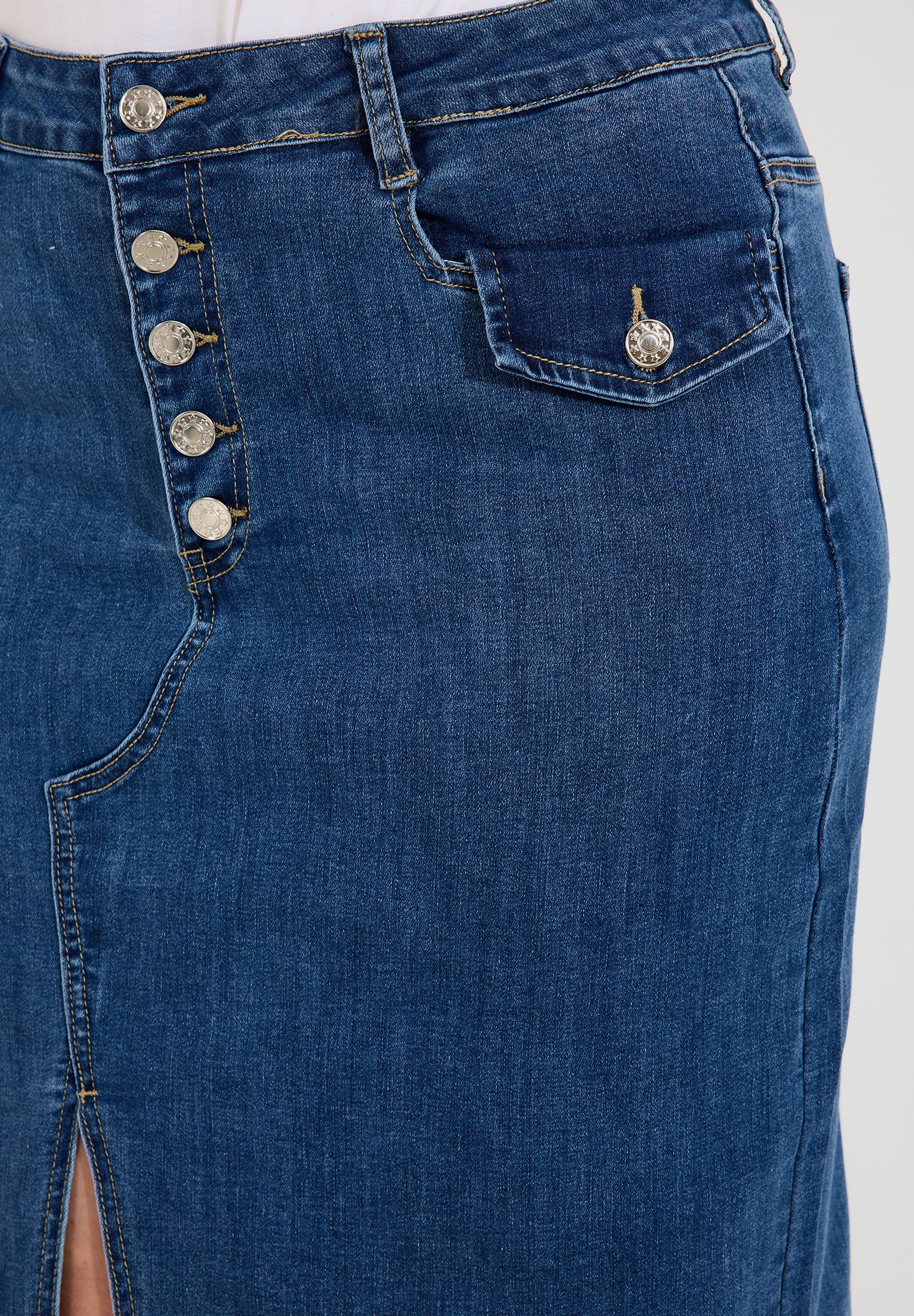 Kjol i denim – Midblue
