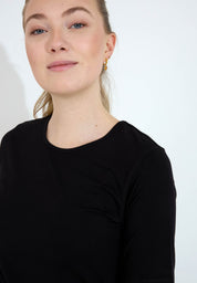 T-shirt i mjuk trikå - Svart