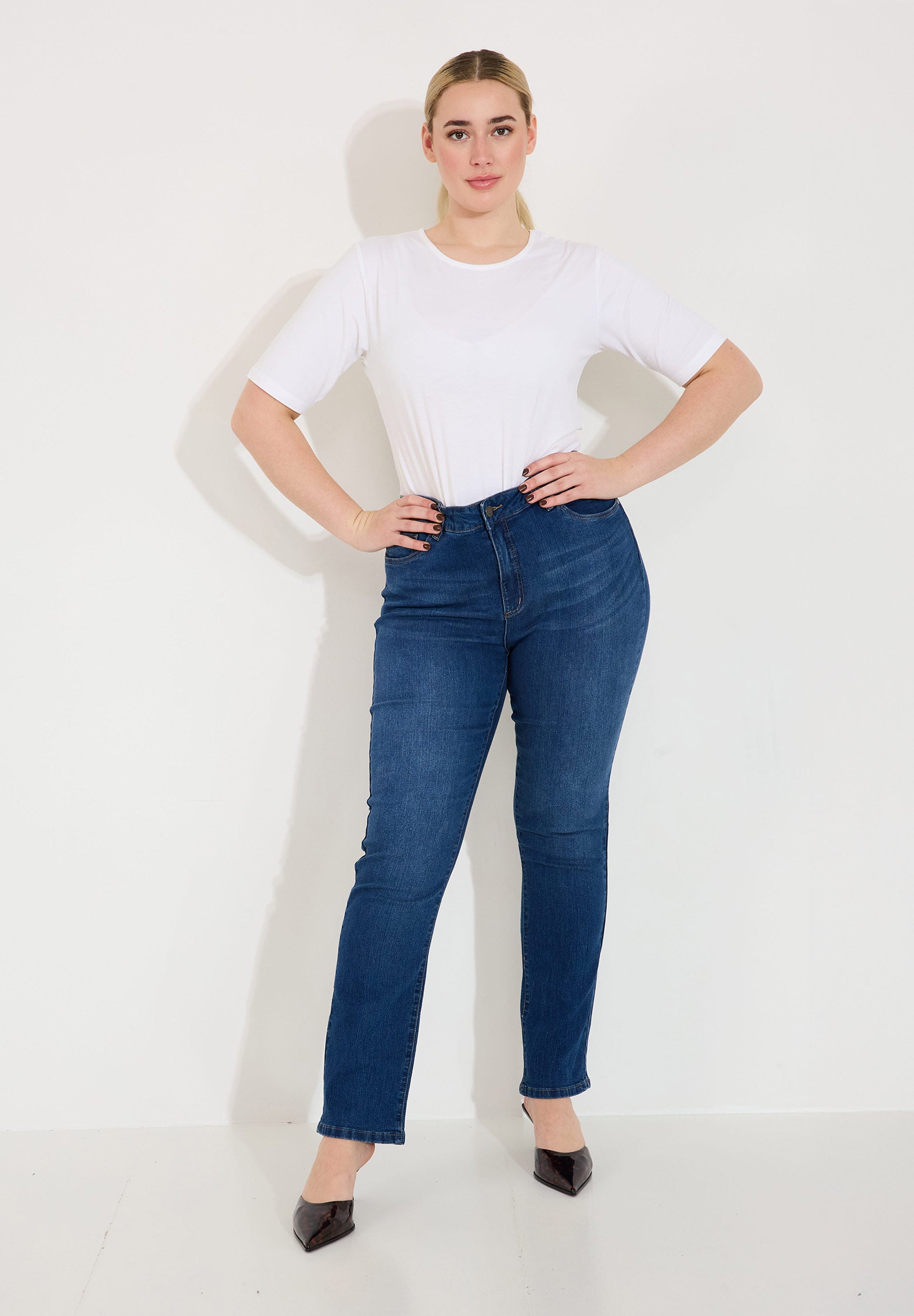 Heidi Jeans - Washed Denim | Mingel